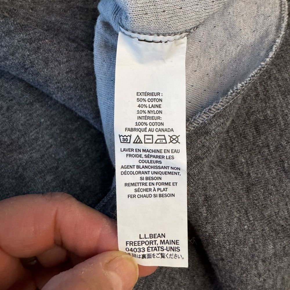 L.L. Bean Charcoal Two Layer River Driver's Shirt Henley Traditional Fit Size XL - Picture 5 of 7